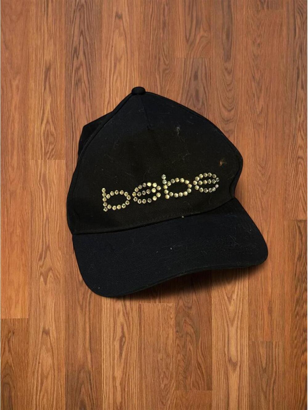 Bebe Y2K Rhinestone One size Women's Preppy Black Hat